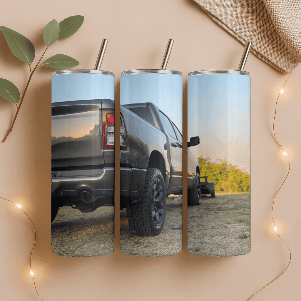 Custom Ride Photo 20oz Tumbler – Your Vehicle, Your Photo - Becca's Banging Designs