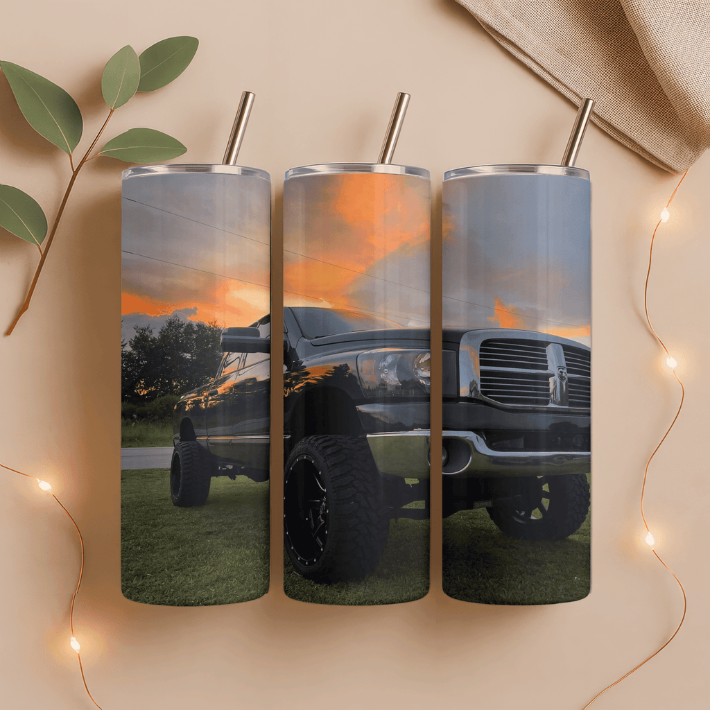 Custom Ride Photo 20oz Tumbler – Your Vehicle, Your Photo - Becca's Banging Designs
