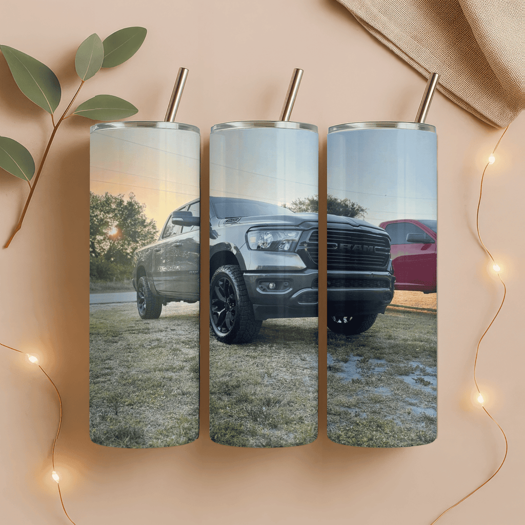 Custom Ride Photo 20oz Tumbler – Your Vehicle, Your Photo - Becca's Banging Designs