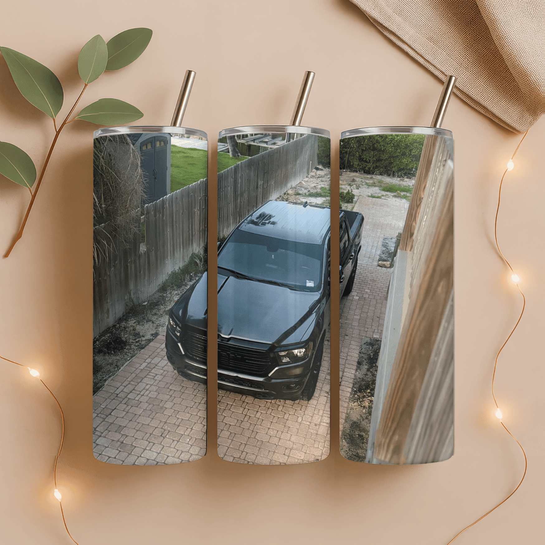 Custom Ride Photo 20oz Tumbler – Your Vehicle, Your Photo - Becca's Banging Designs