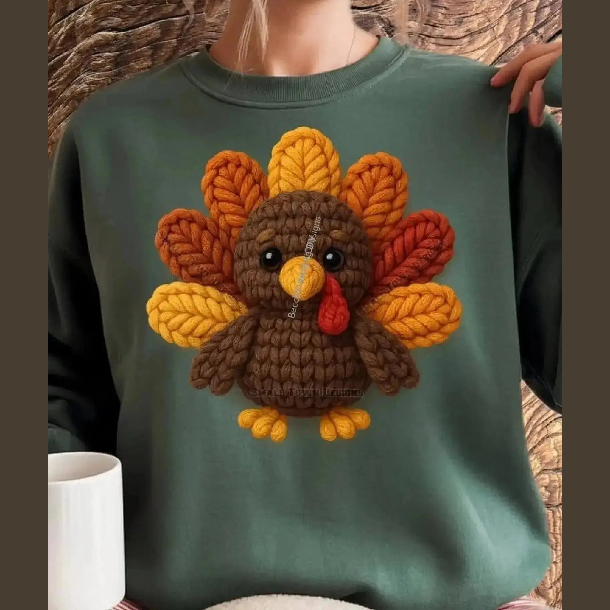 Cute Thanksgiving Turkey Sweatshirt | Cozy Fall Vibes - Becca's Banging Designs