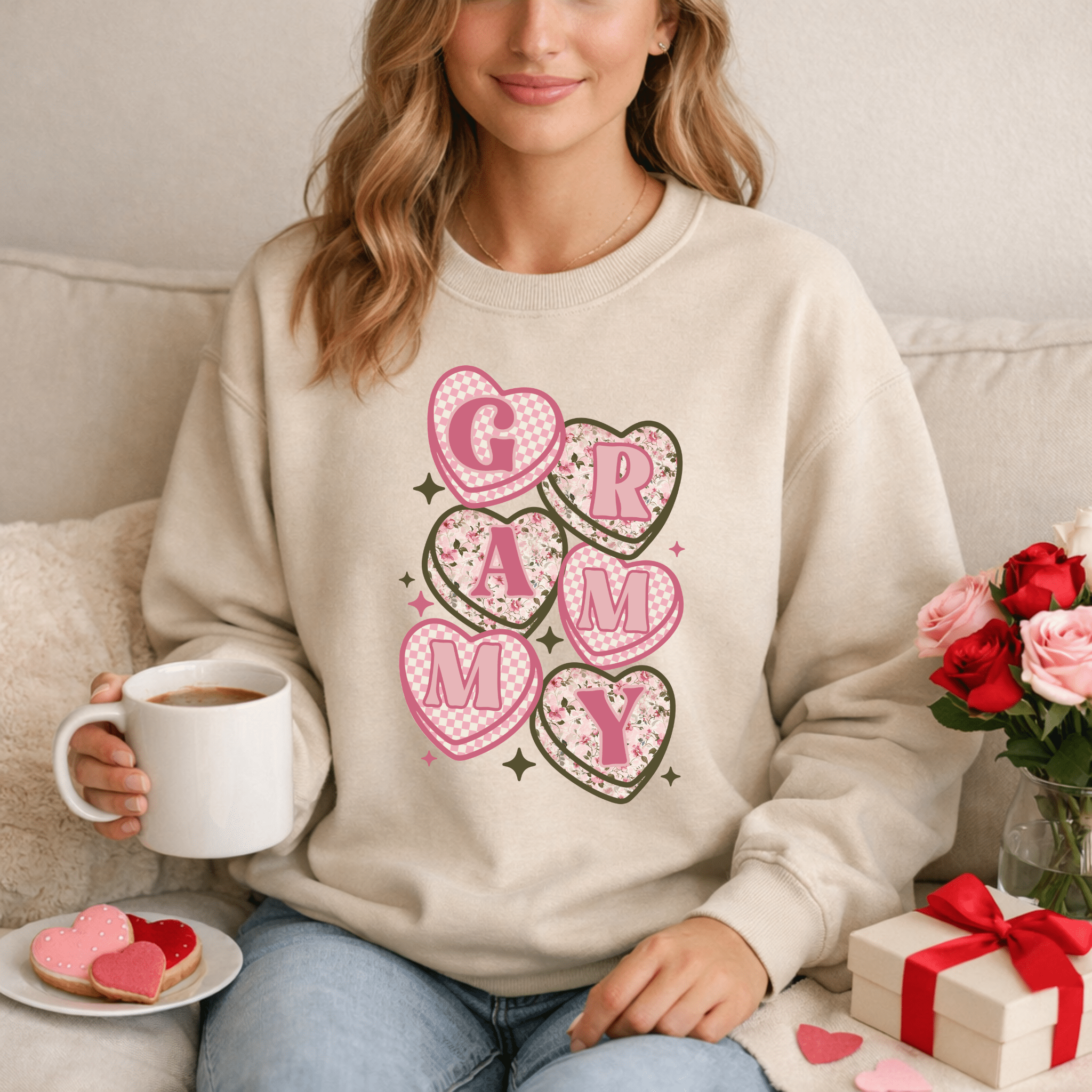 Family Hearts Sweatshirts - Becca's Banging Designs