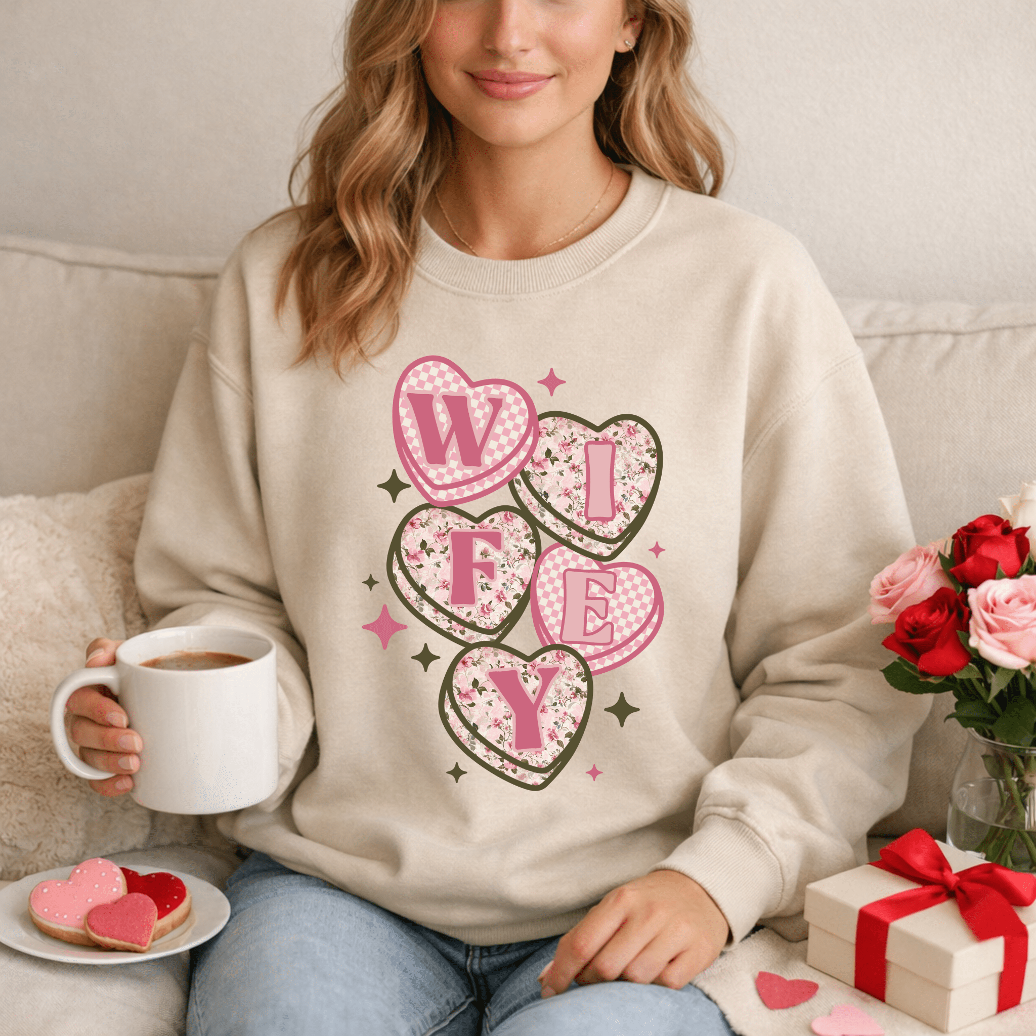 Family Hearts Sweatshirts - Becca's Banging Designs