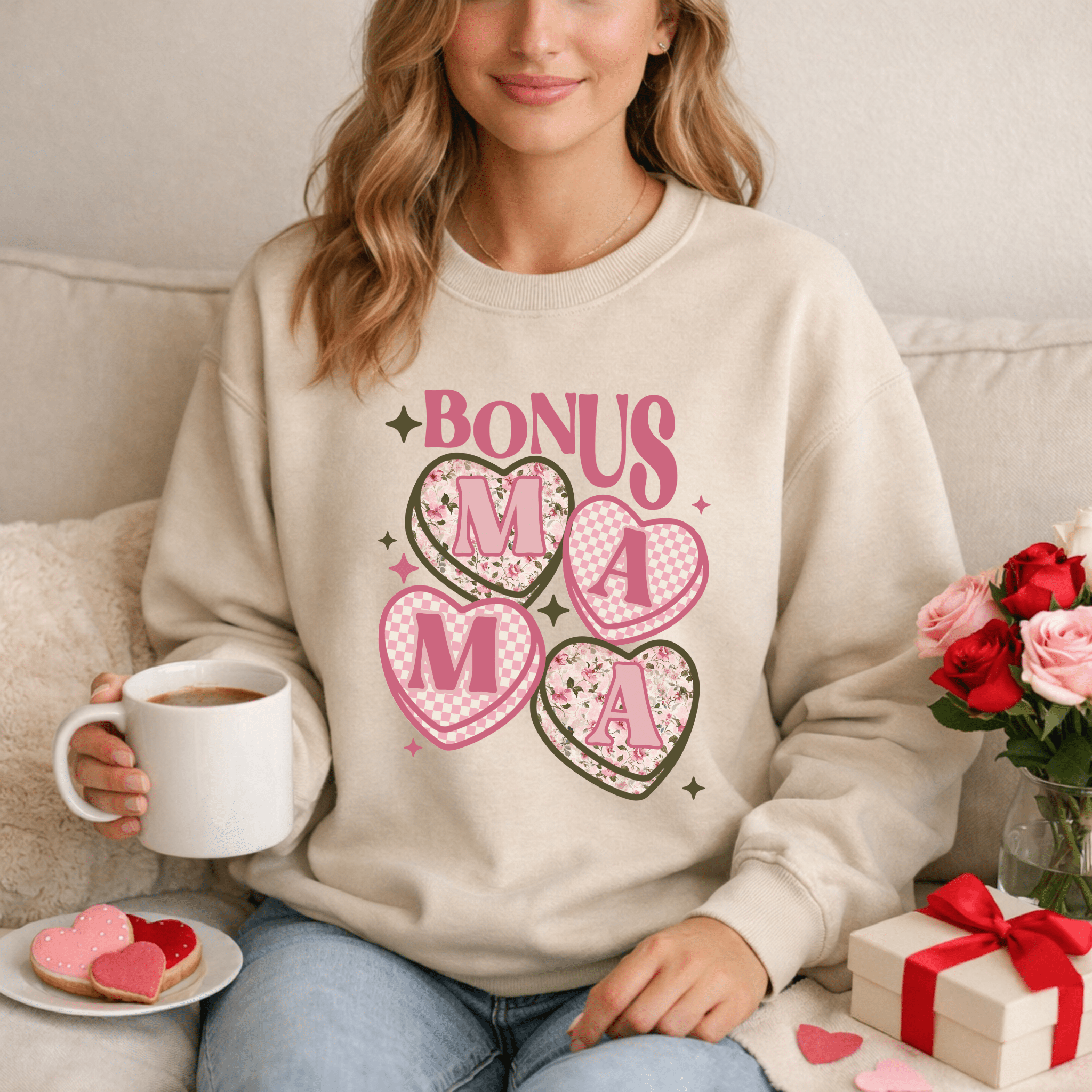 Family Hearts Sweatshirts - Becca's Banging Designs