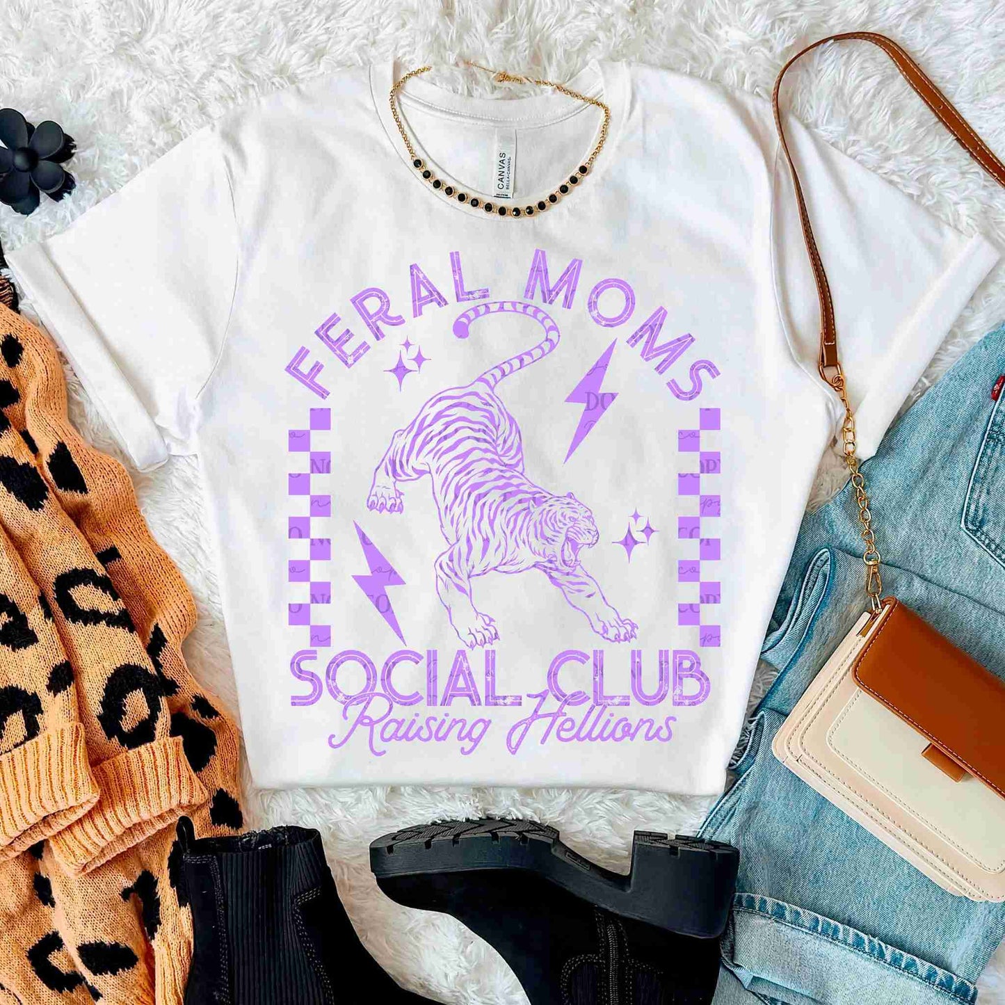 Feral Moms Social Club Shirt – Raising Hellions Graphic Tee - Becca's Banging Designs LLC