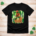 Funny St. patrick's day chicken shirt – Shamrock Glasses Farm Hen Tee featuring a hen with shamrock decorations