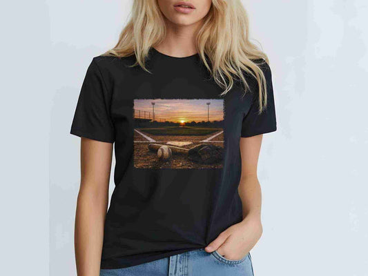 Game Day Sunset Baseball Shirt - Becca's Banging Designs LLC