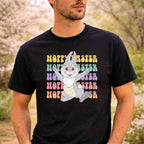 Hoppy Easter Bunny Shirt – Retro Pastel Easter Graphic Tee Becca's Banging Designs