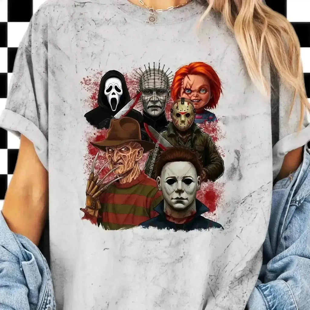 Horror Legends Apparel - Graphic Tee Celebrating Iconic Frights - Becca's Banging Designs