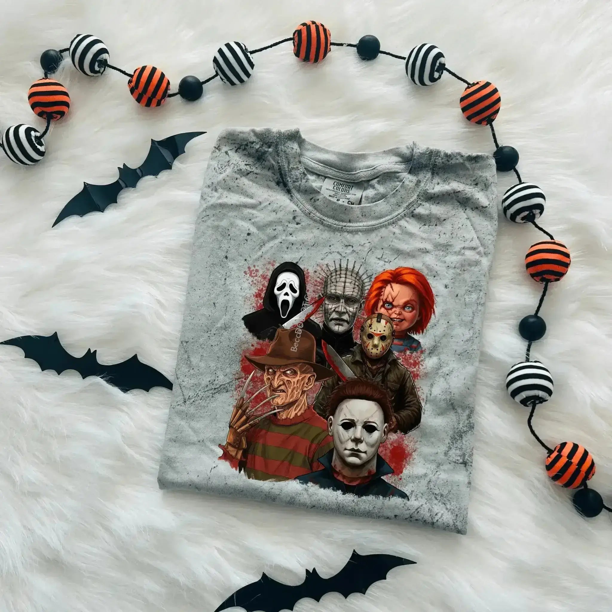 Horror Legends Apparel - Graphic Tee Celebrating Iconic Frights - Becca's Banging Designs