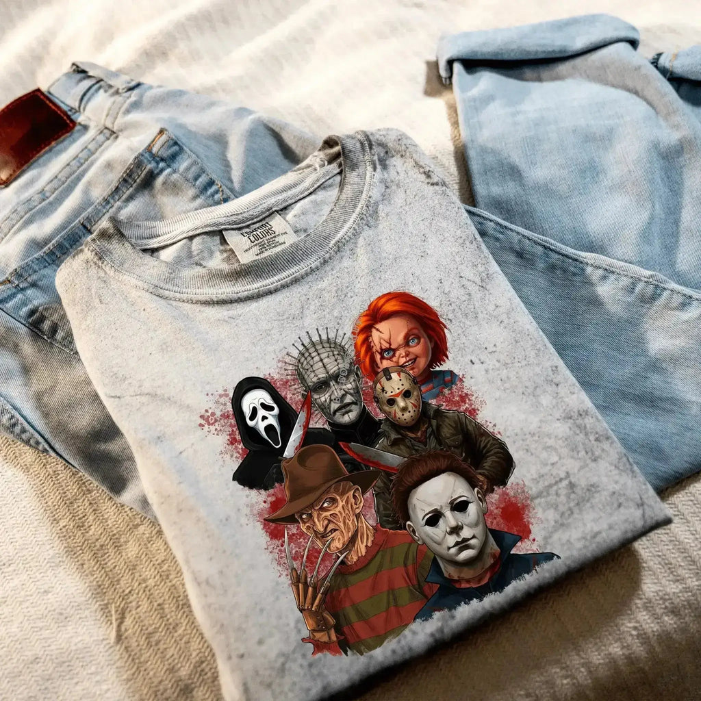 Horror Legends Apparel - Graphic Tee Celebrating Iconic Frights - Becca's Banging Designs