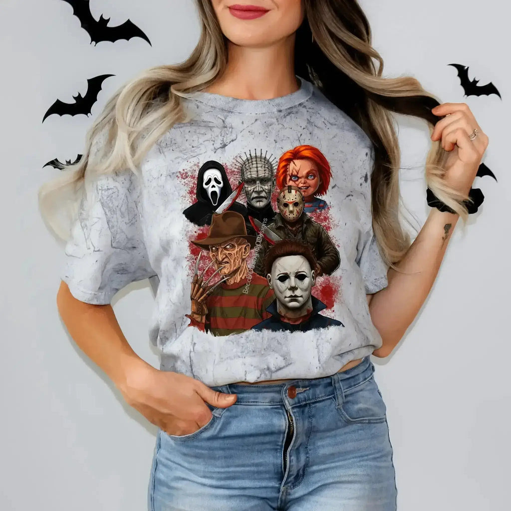Horror Legends Apparel - Graphic Tee Celebrating Iconic Frights - Becca's Banging Designs