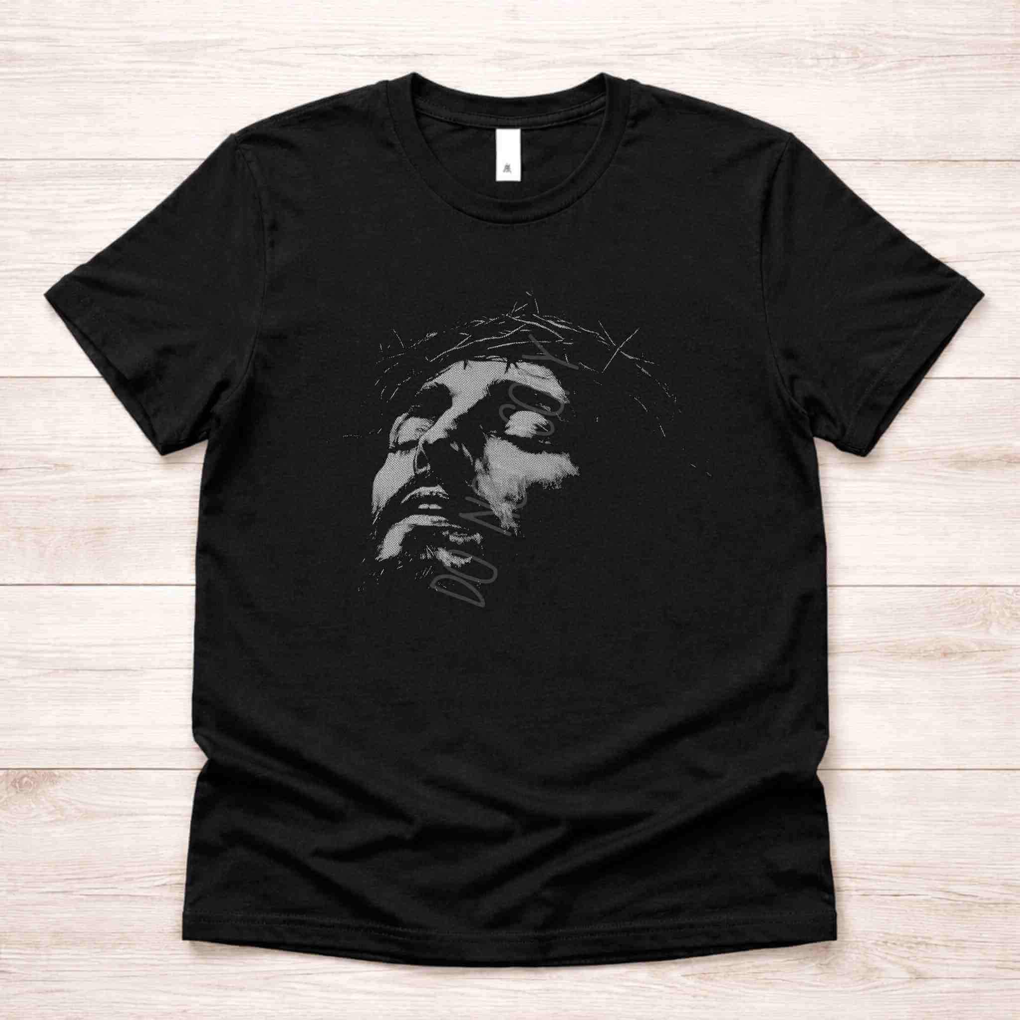 It Is Finished Halftone Jesus Portrait Tee Becca's Banging Designs