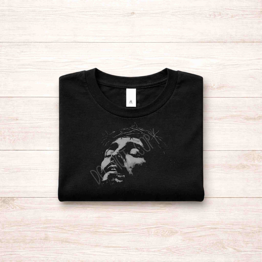 It Is Finished Halftone Jesus Portrait Tee Becca's Banging Designs