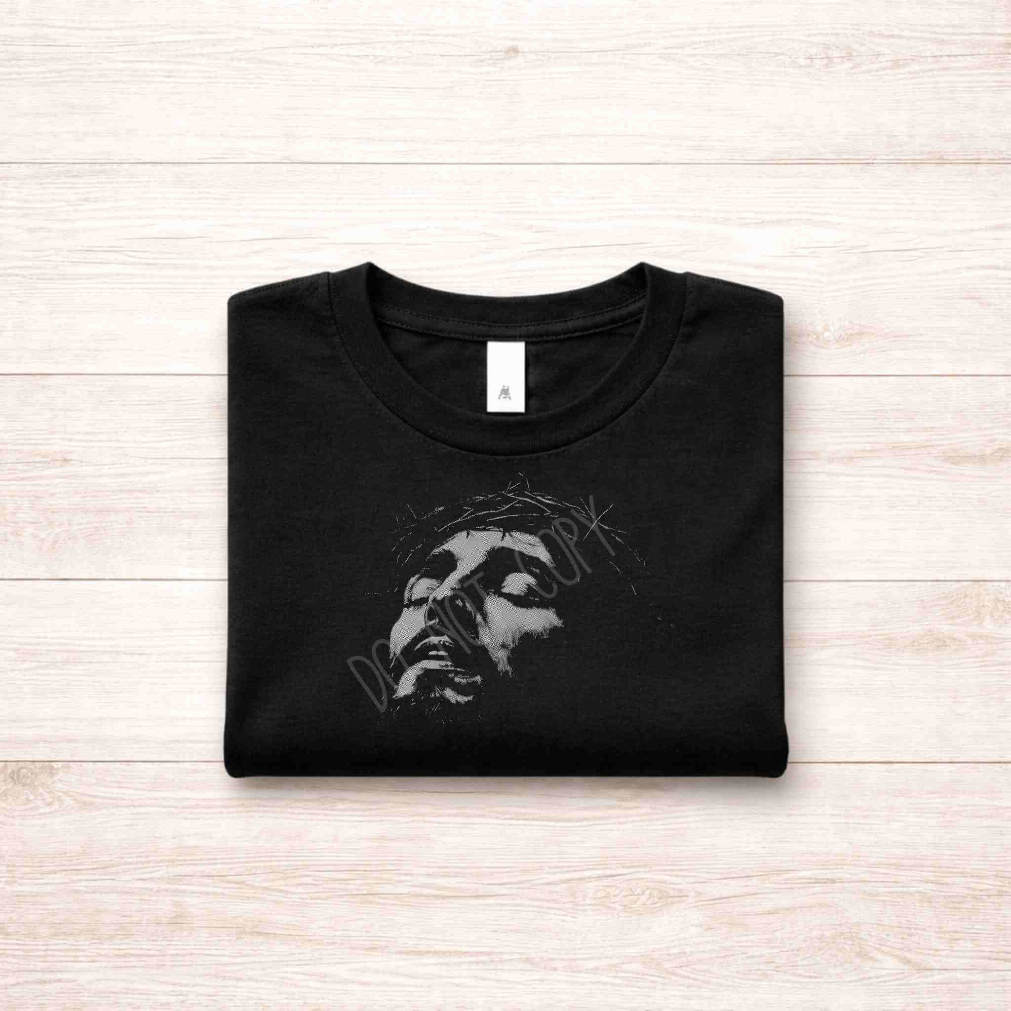 It Is Finished Halftone Jesus Portrait Tee Becca's Banging Designs