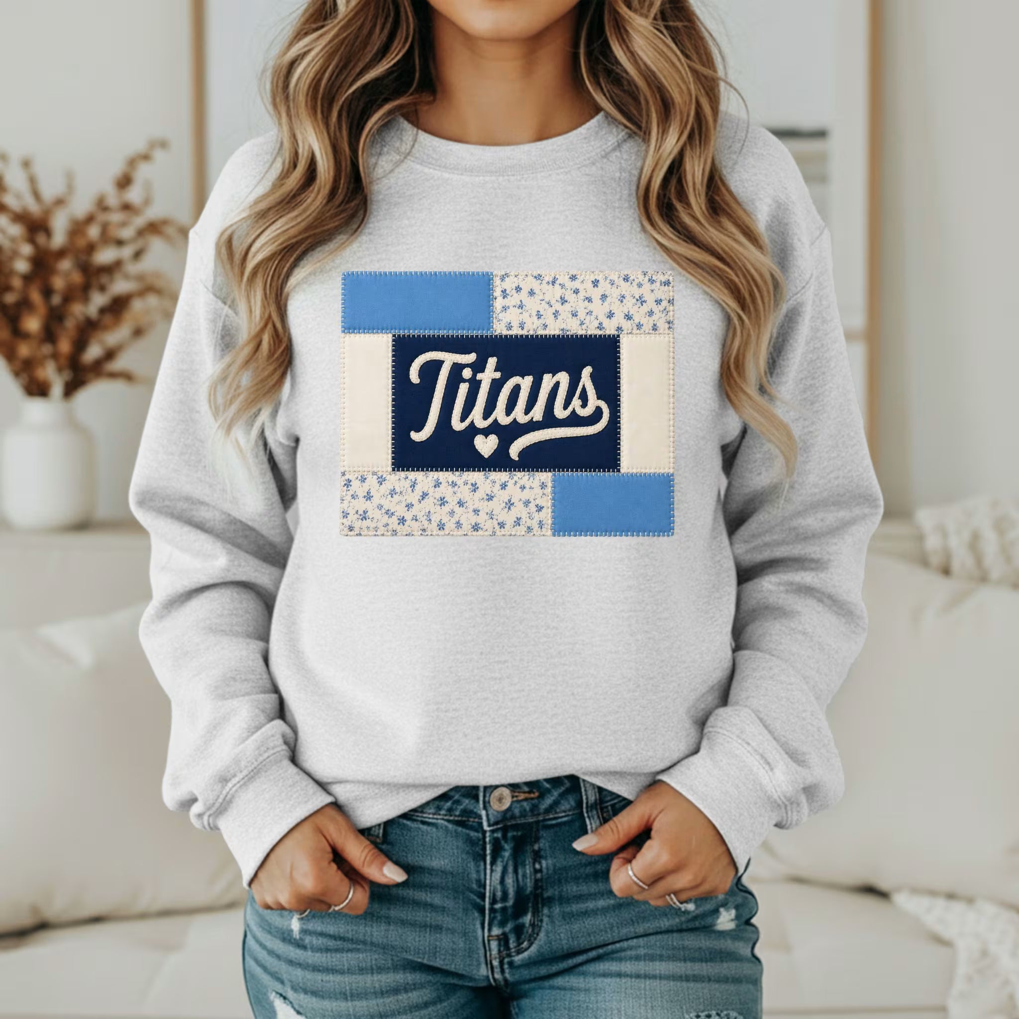 Custom Team Inspired Patchwork Sweatshirt