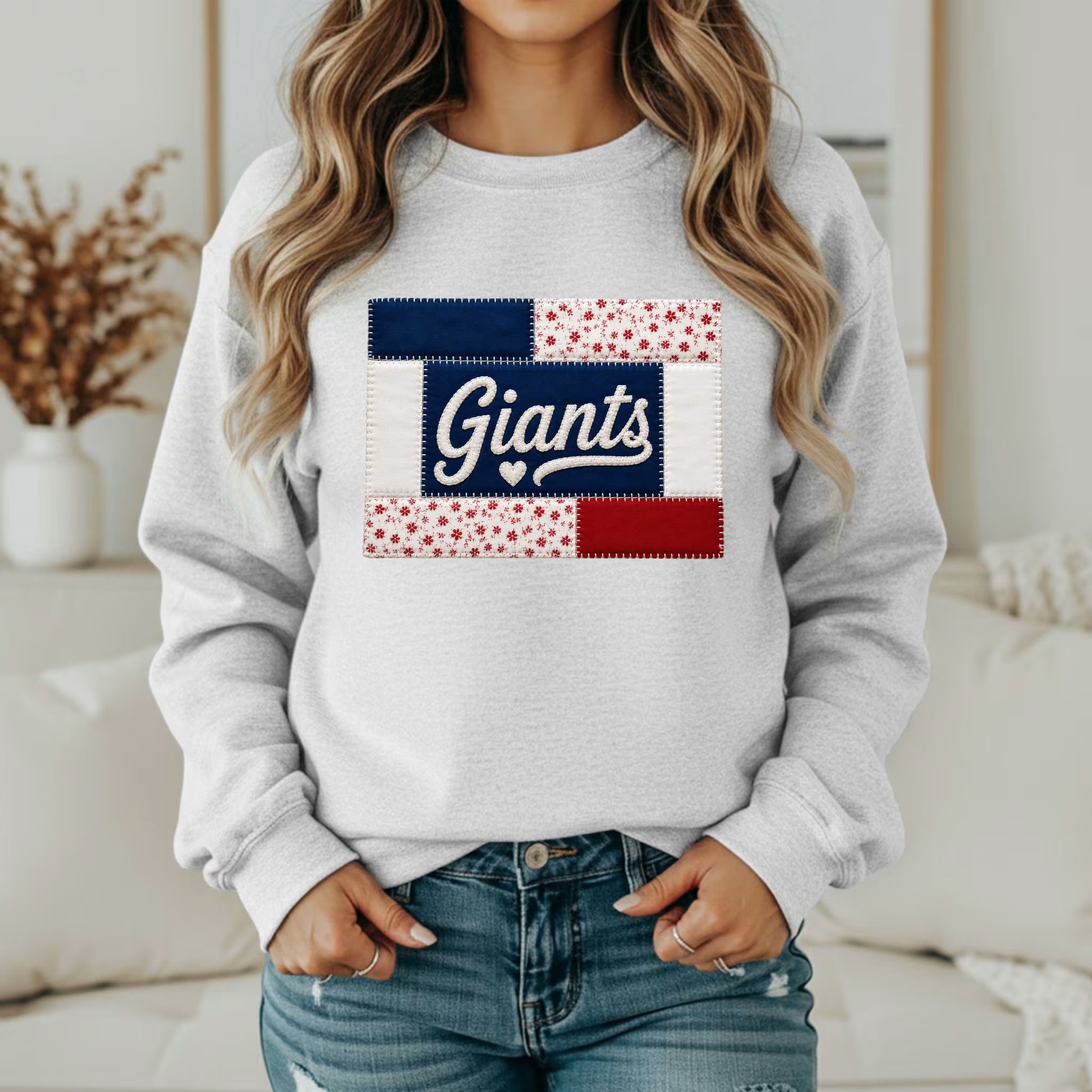 Custom Team Inspired Patchwork Sweatshirt
