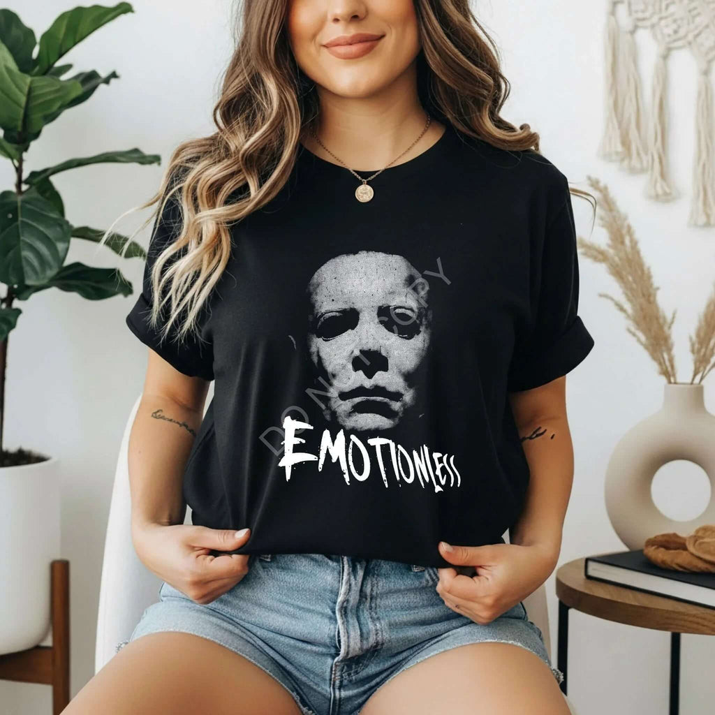 Michael Myers Horror Tee - Creepy Mask Graphic for Halloween Enthusiasts - Becca's Banging Designs