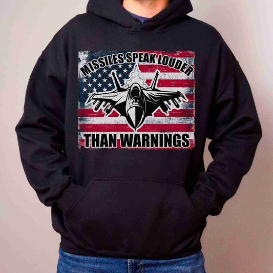 Missiles Speak Louder | Hoodie - Becca's Banging Designs LLC