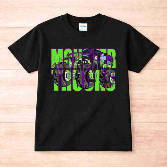 Monster Trucks Green/Purple | Shirt - Becca's Banging Designs LLC