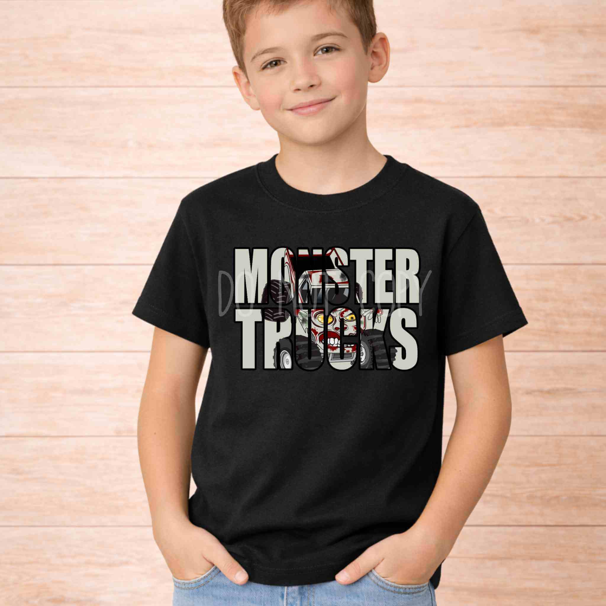 Monster Trucks Youth Graphic T Shirt Becca's Banging Designs