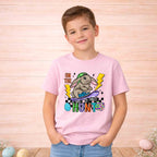 On The Hunt Easter Bunny Shirt – Youth Skateboard Easter Tee Gildan 6400B Becca's Banging Designs