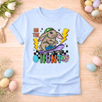 On The Hunt Easter Bunny Shirt – Youth Skateboard Easter Tee Gildan 6400B Becca's Banging Designs