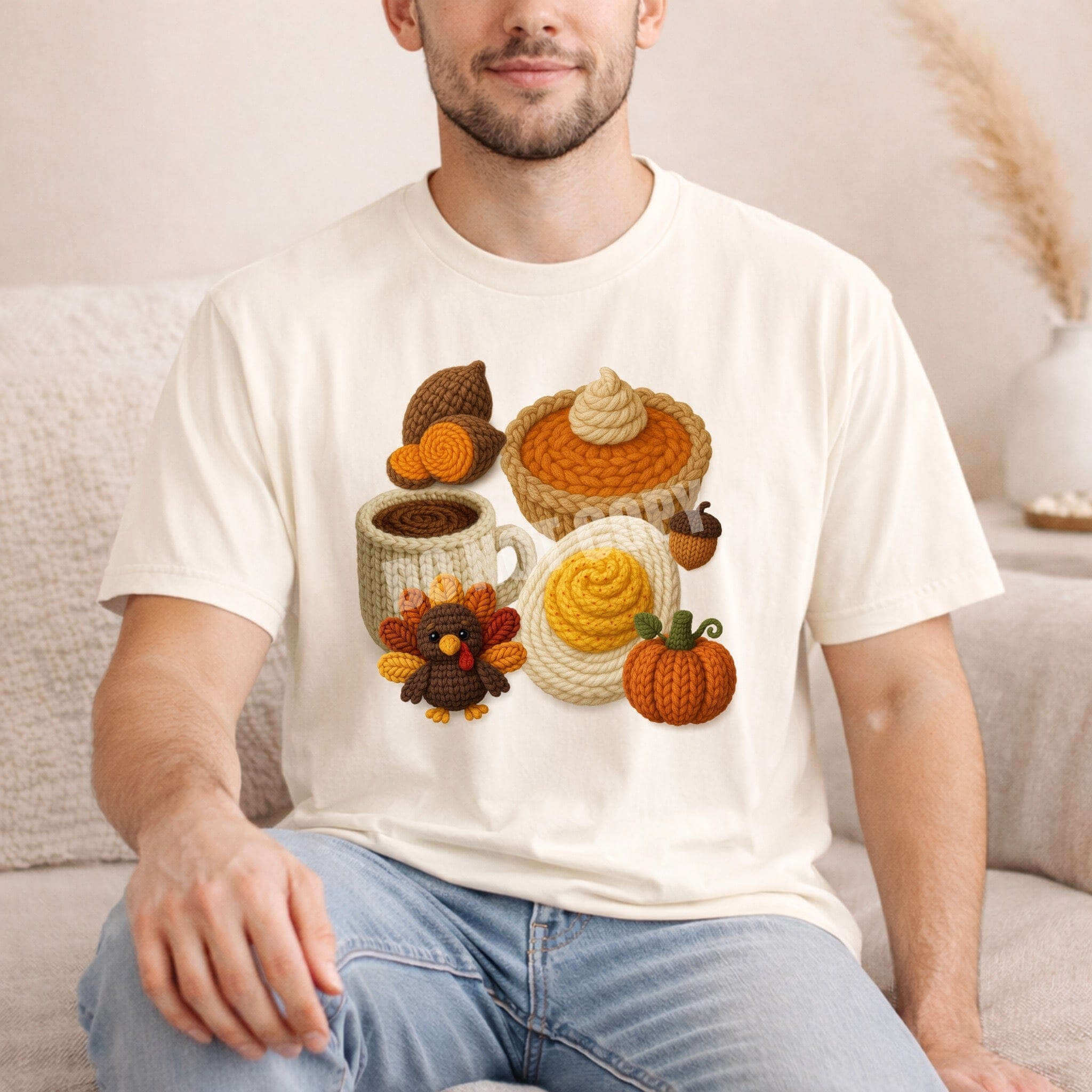 Becca's Banging Designs T-Shirt Pumpkin Pie & Turkey Vibes T-Shirt