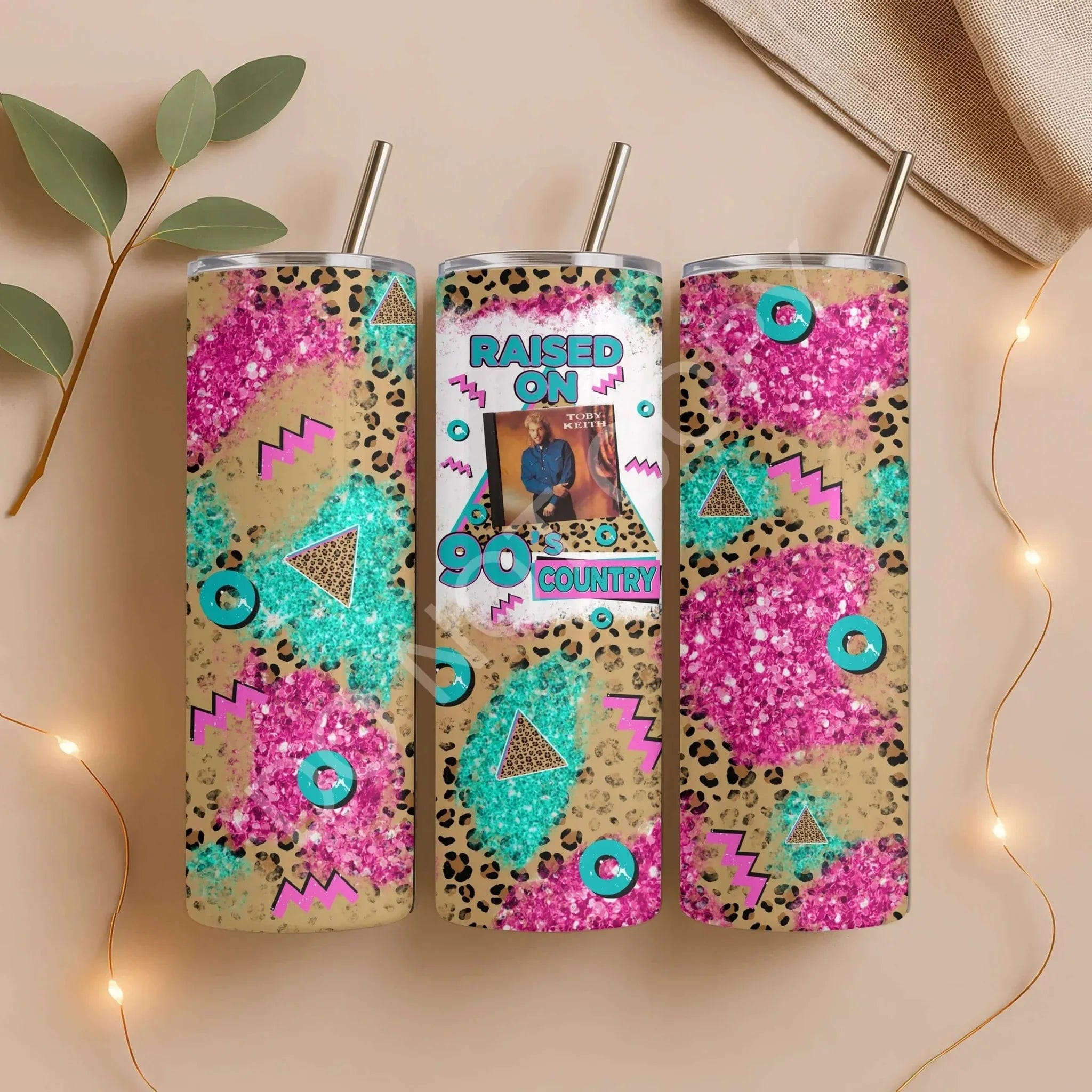 Raised on 90s Country 20oz Tumbler Becca's Banging Designs