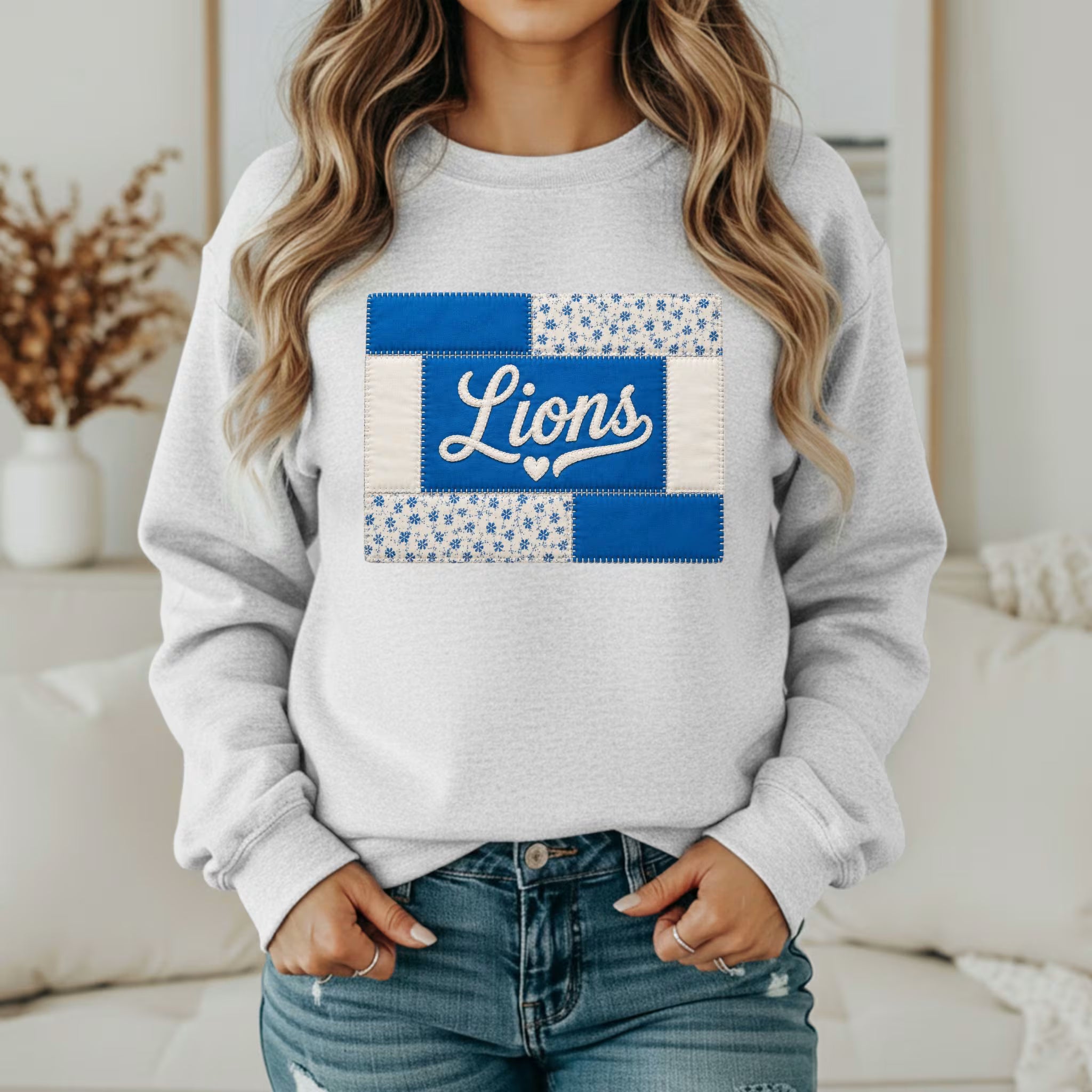 Custom Team Inspired Patchwork Sweatshirt
