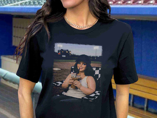 Becca's Banging Designs LLC Softball Mom Iced Coffee Bleacher Queen Graphic Tee - Funny Softball Mama Shirt Affordable Graphic Tees | Softball Mom Bleacher Queen Tee