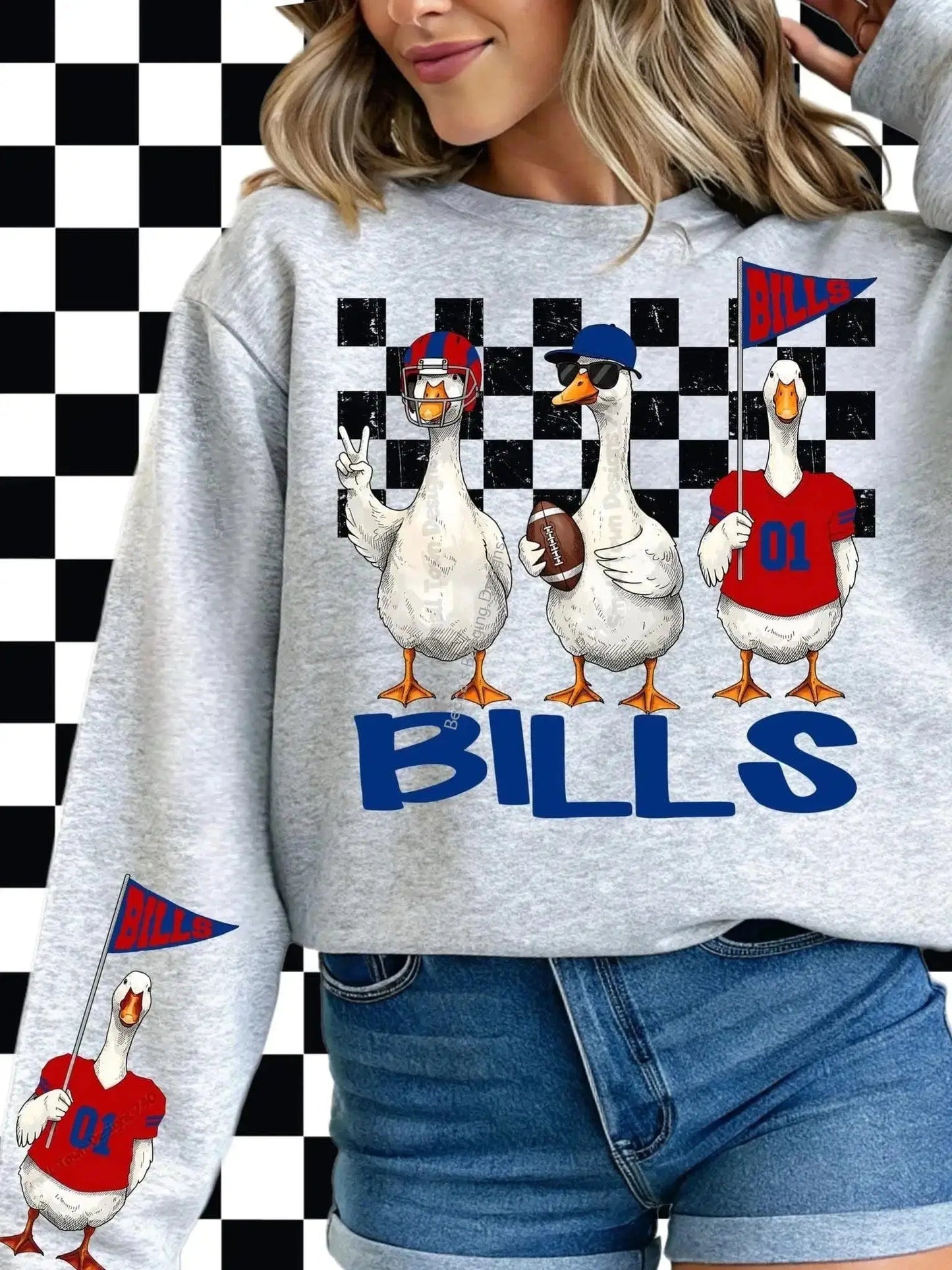 Sweatshirt Funny Goose Sweatshirt | Bills Game Day Crewneck | College Spirit Shirt