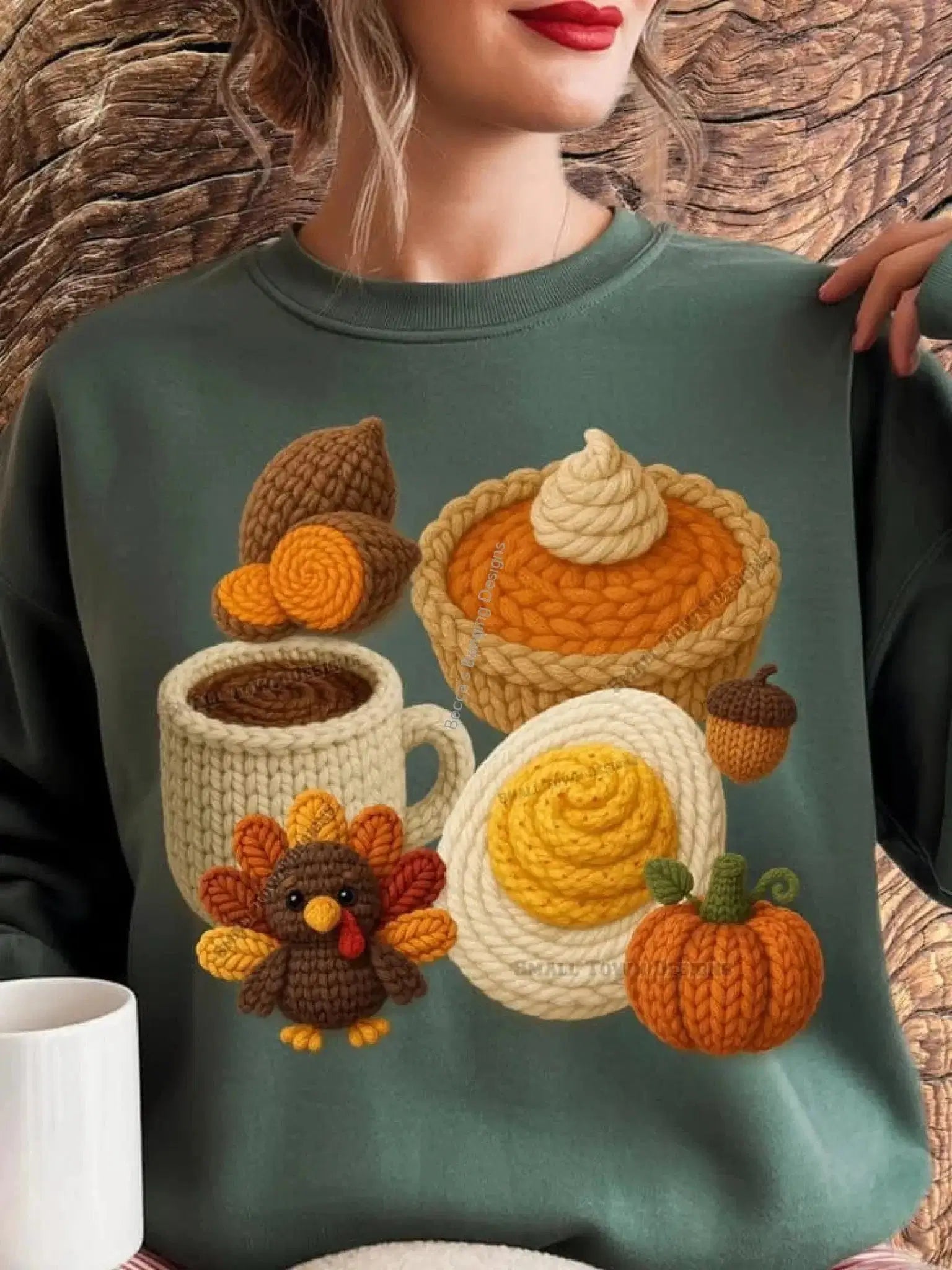Sweatshirt *PRE-ORDER* Autumn Knit Food Sweatshirt | Cozy Thanksgiving Crewneck