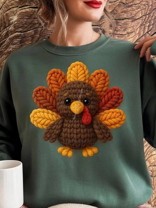 Sweatshirt *PRE-ORDER* Cute Thanksgiving Turkey Sweatshirt | Cozy Fall Vibes
