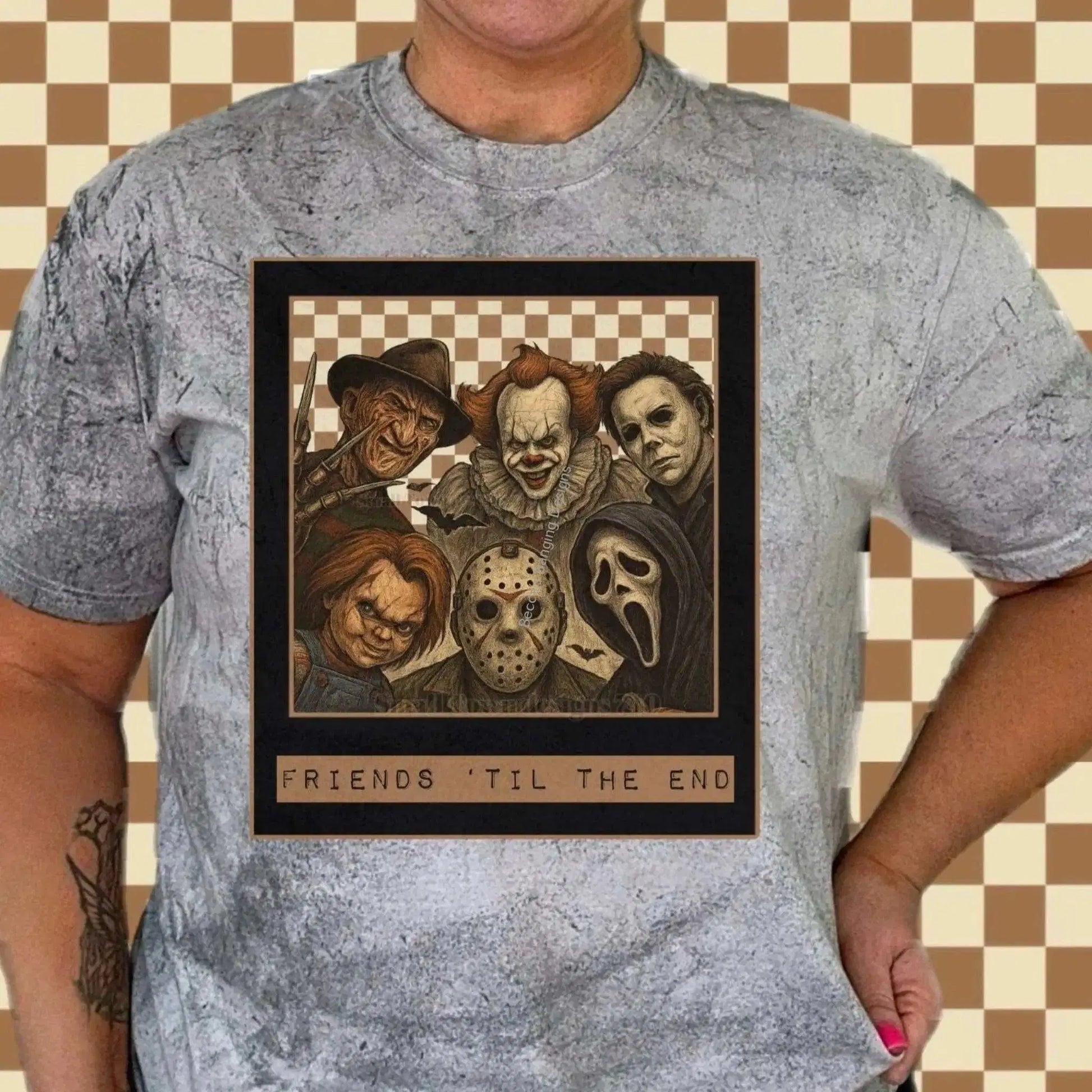 T-Shirt Friends Til The End T-Shirt | Horror Villains Graphic Tee