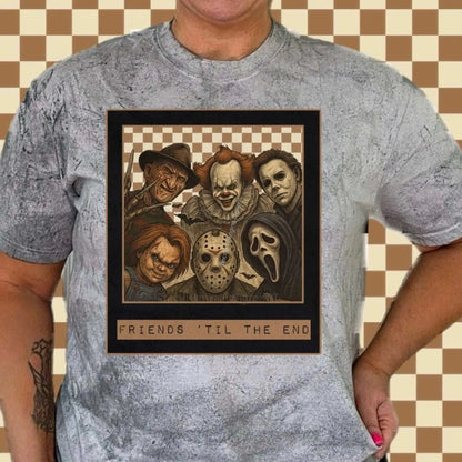T-Shirt Friends Til The End T-Shirt | Horror Villains Graphic Tee