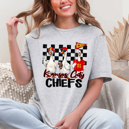 T-Shirt Funny Goose Chiefs T-Shirt - Game Day Tee for NFL Fans
