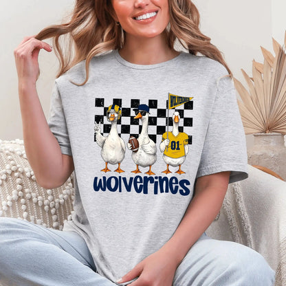 T-Shirt Funny Goose Wolverines T-Shirt | Game Day Tee | College Spirit Shirt