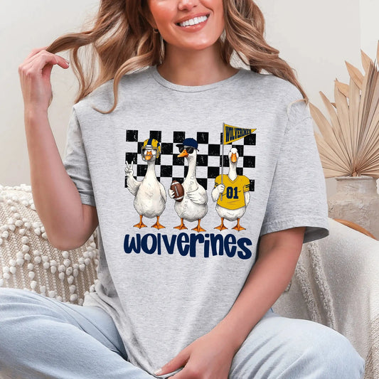 T-Shirt Funny Goose Wolverines T-Shirt | Game Day Tee | College Spirit Shirt