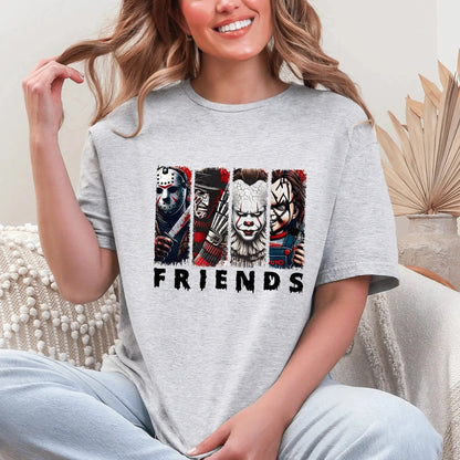 T-Shirt Horror Friends Tee - Killer Crew Graphic Shirt