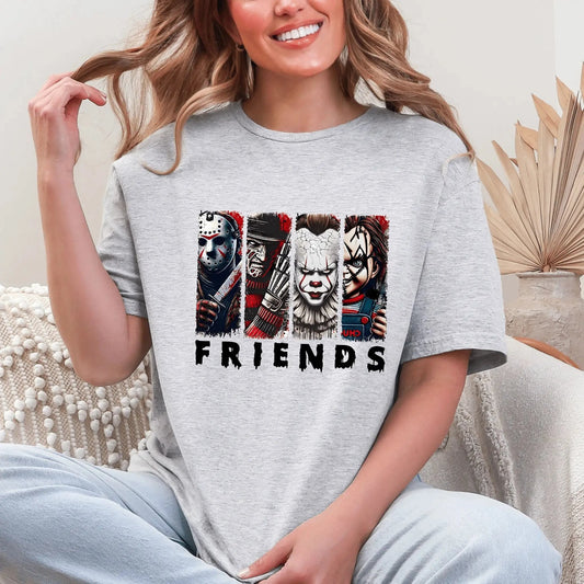 T-Shirt Horror Friends Tee - Killer Crew Graphic Shirt