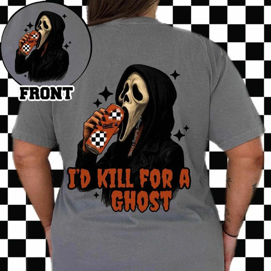 T-Shirt I'd Kill for a Ghost T-Shirt - Funny Horror Graphic Tee for Every Fan