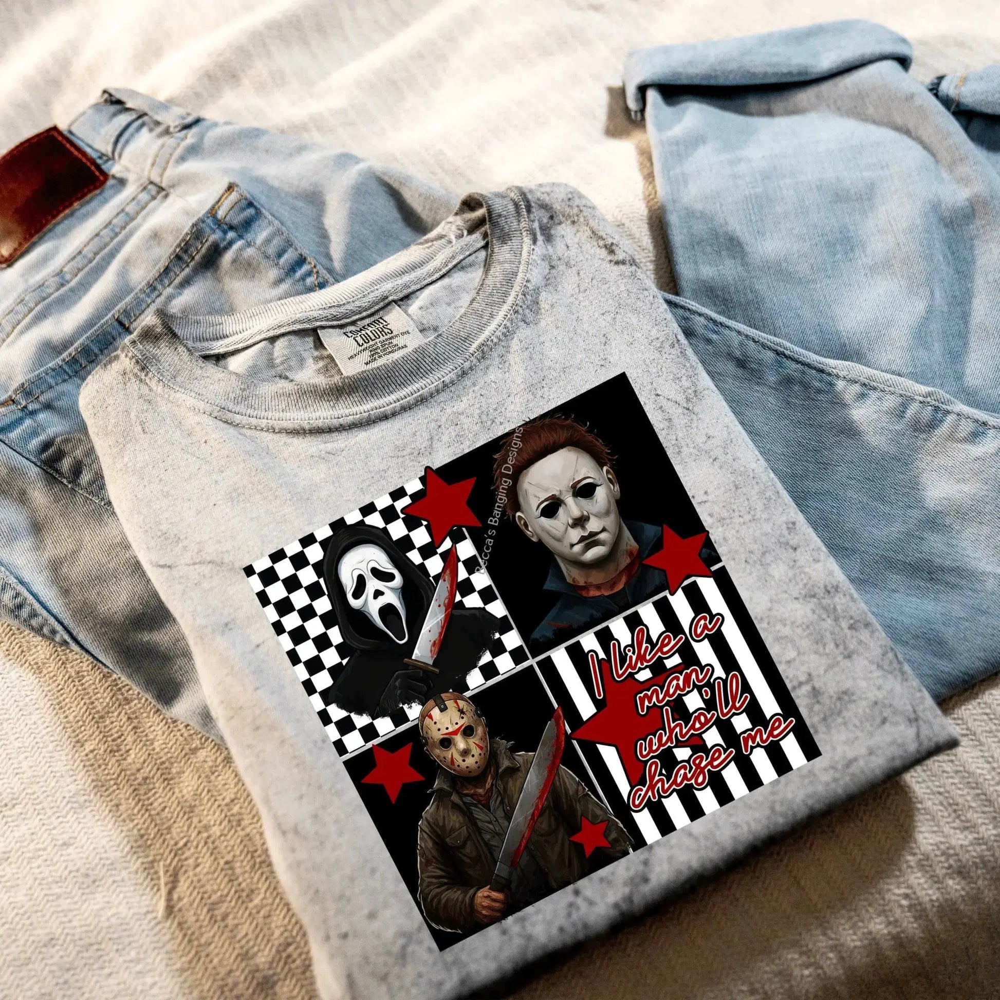 T-Shirt I Like a Man Who’ll Chase Me Horror Villains T-Shirt