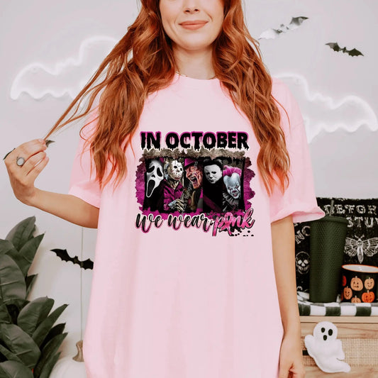 T-Shirt In October We Wear Pink Tee