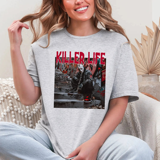 T-Shirt Killer Life Horror Streetwear Graphic Tee