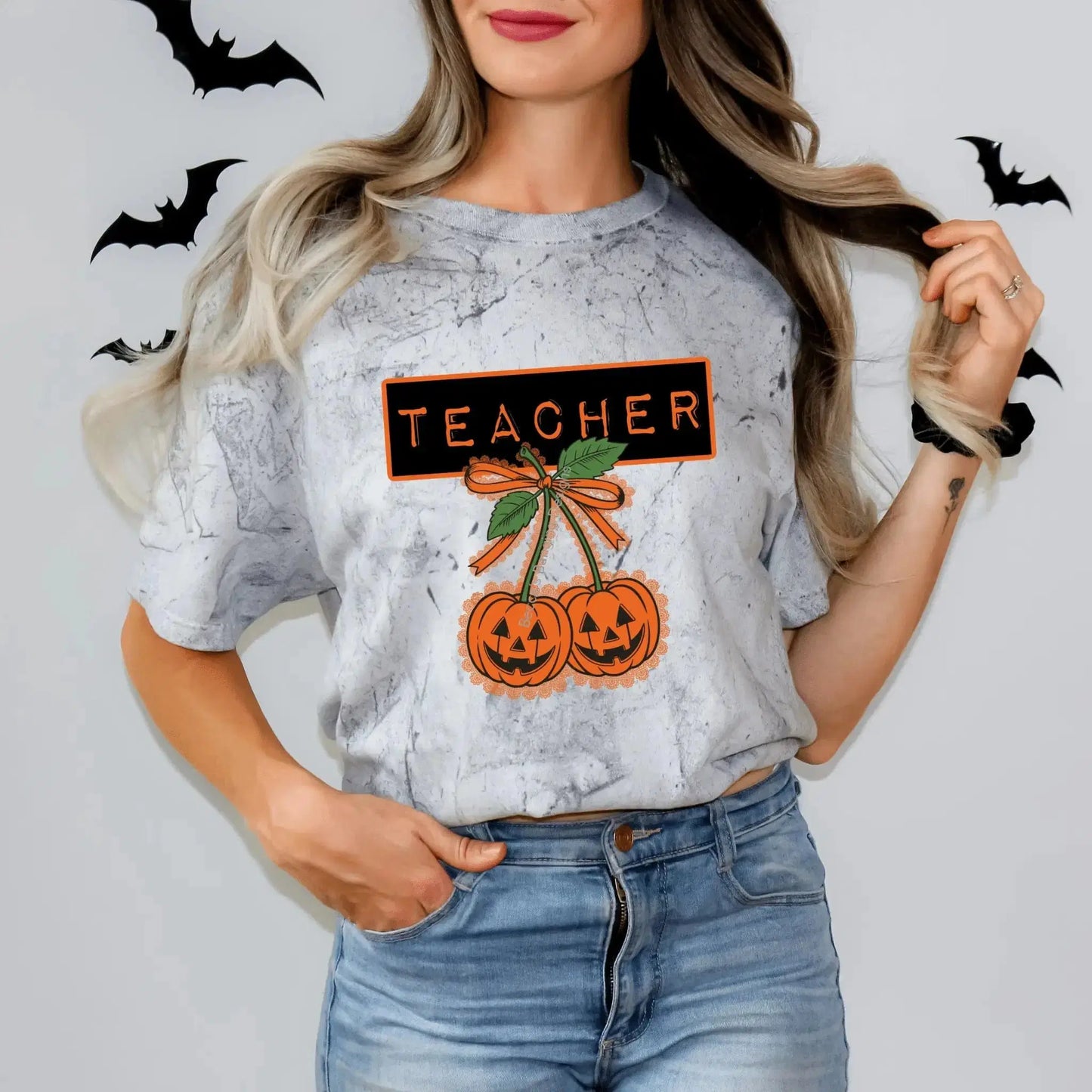 T-Shirt Pumpkin Teacher Shirt | Halloween Teacher T-Shirt with Jack O’Lanterns