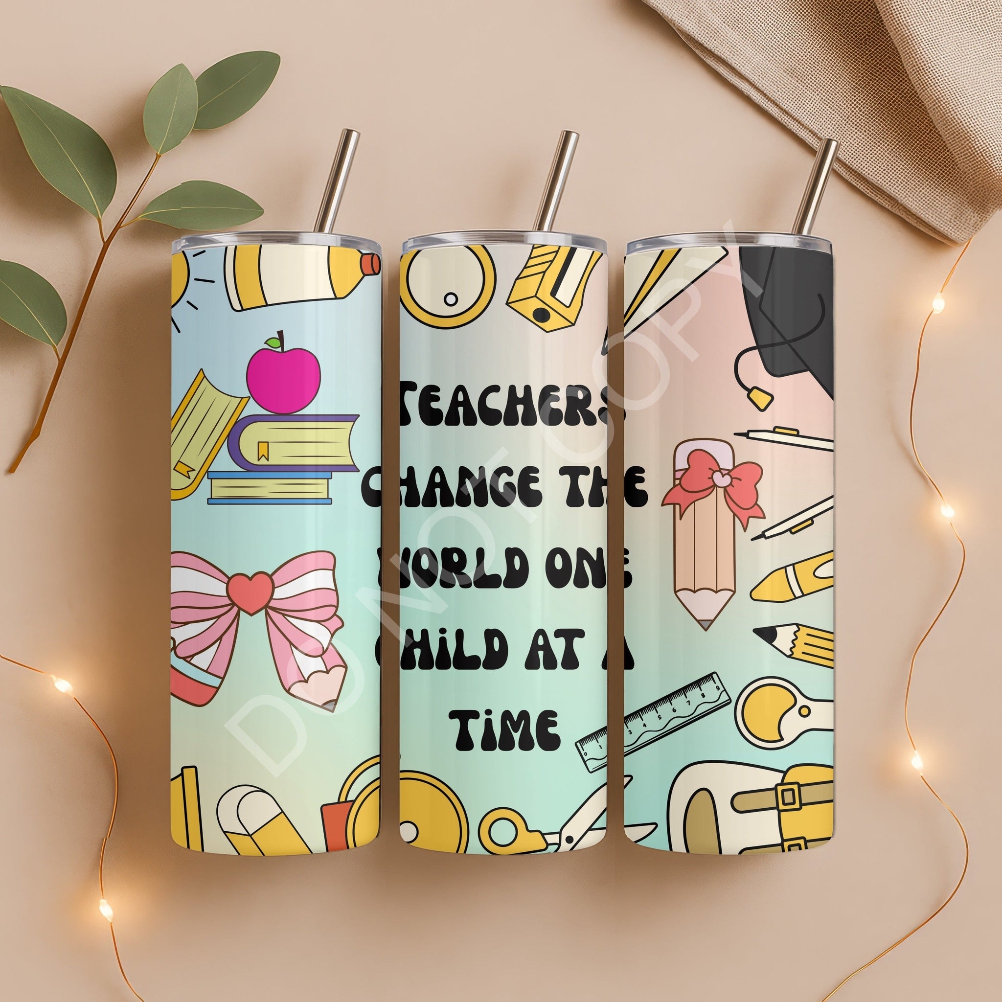 Teacher Change the World Tumbler - Becca's Banging Designs