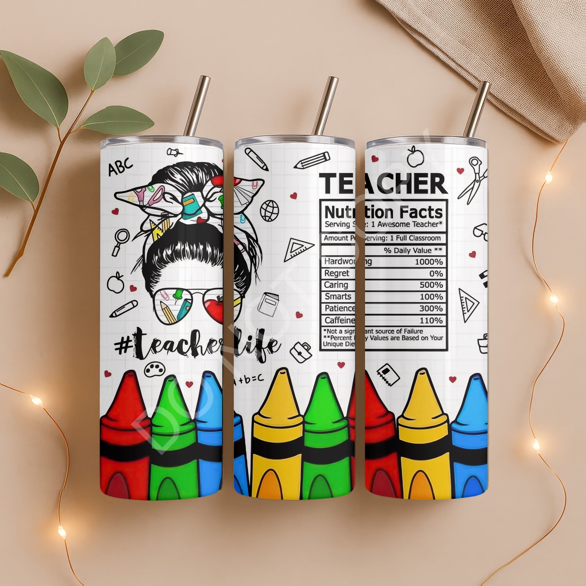 Teacher Life 20oz Tumbler: Stay Hydrated & Inspired - Grab Yours Now! - Becca's Banging Designs