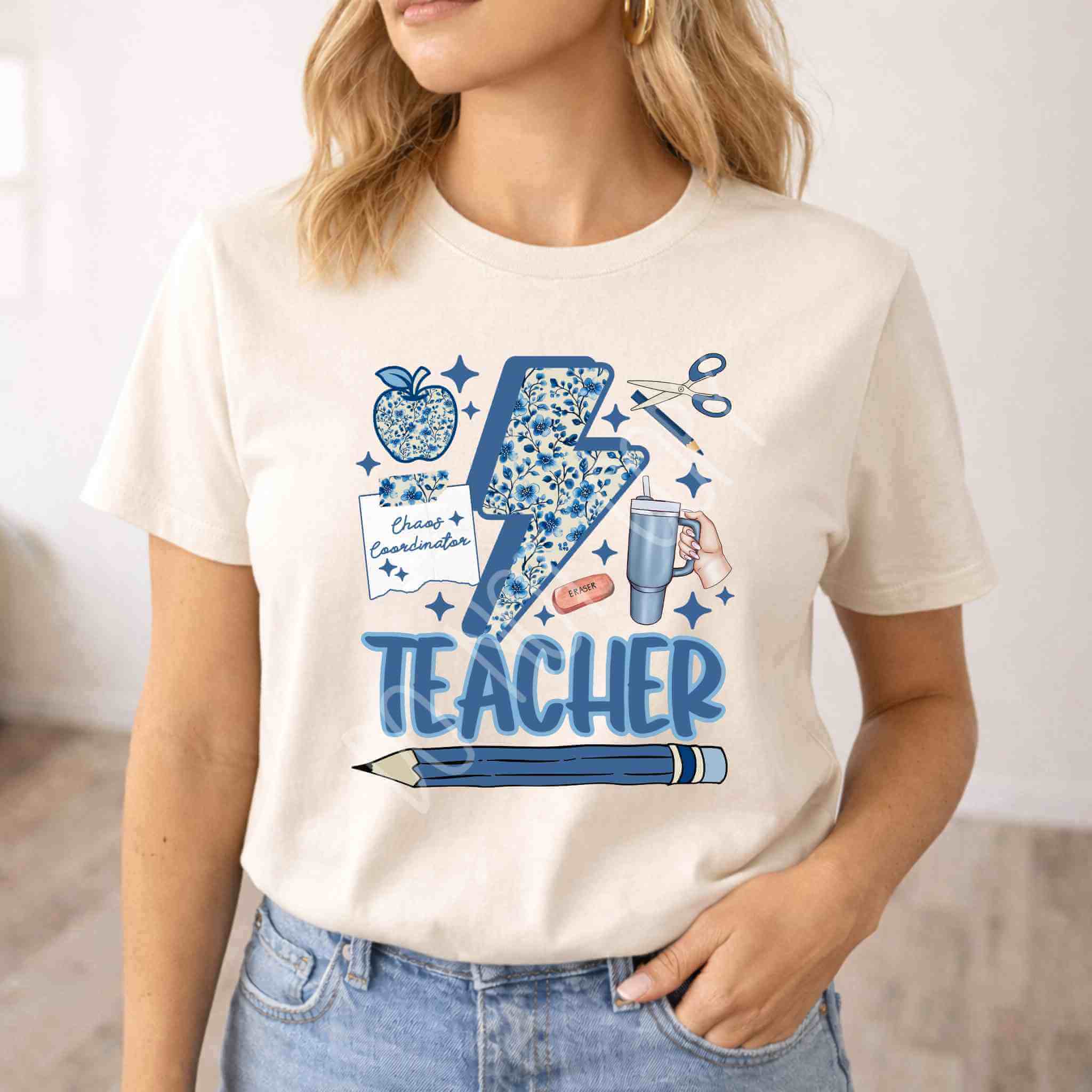 Teacher Lightning Bolt T-Shirt Becca's Banging Designs