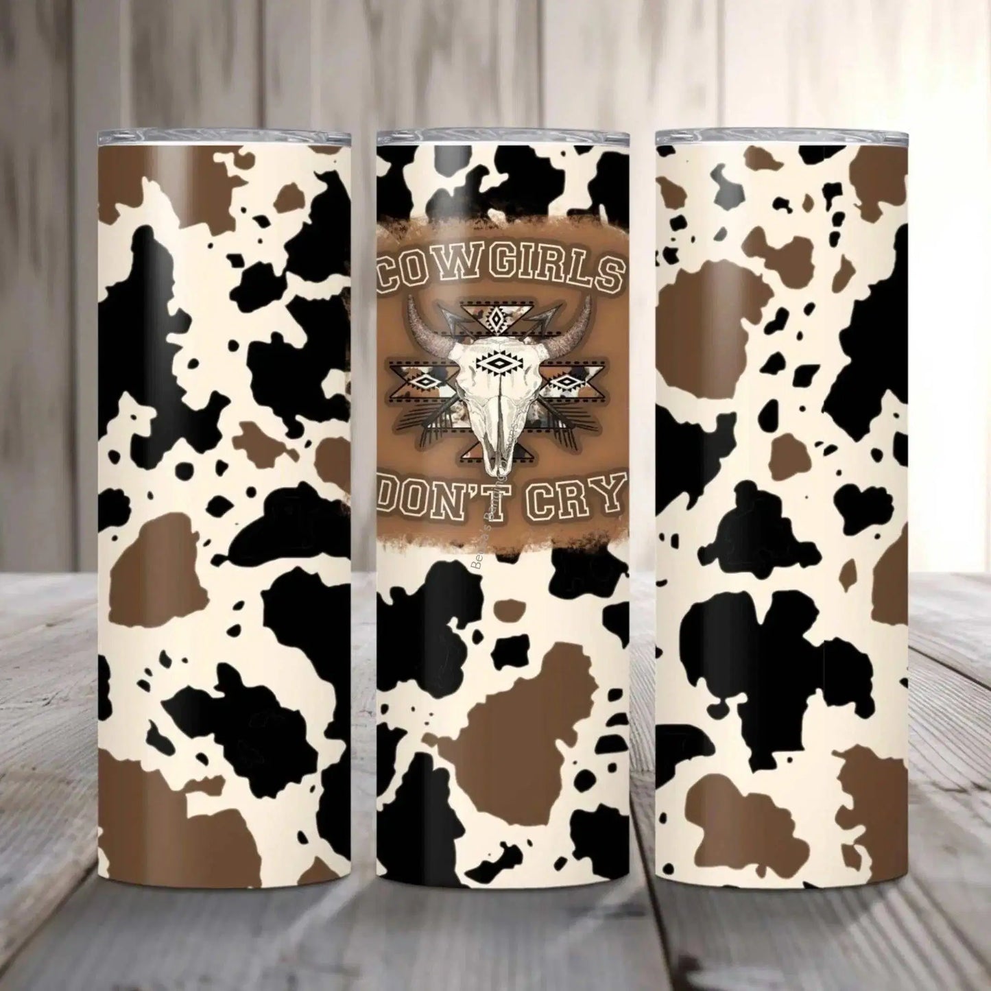 Tumbler Cowgirls Dont Cry Tumbler | Western Cow Print Cup